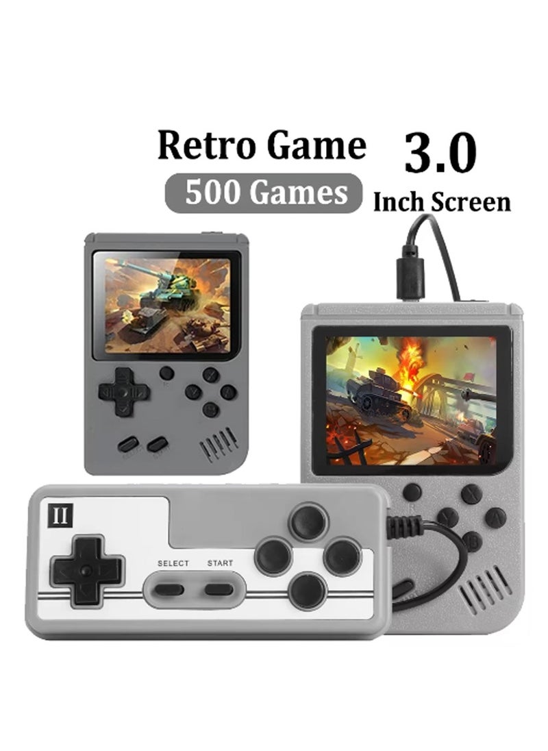 Portable Retro Gaming Console with 500 Built-In Games, Dual Player Mode, TV-Out Support & Included Controller – Handheld System with HDMI Connectivity for Home and Travel