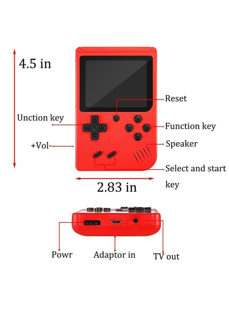Portable Retro Gaming Console with 500 Built-In Games, Dual Player Mode, TV-Out Support & Included Controller – Handheld System with HDMI Connectivity for Home and Travel