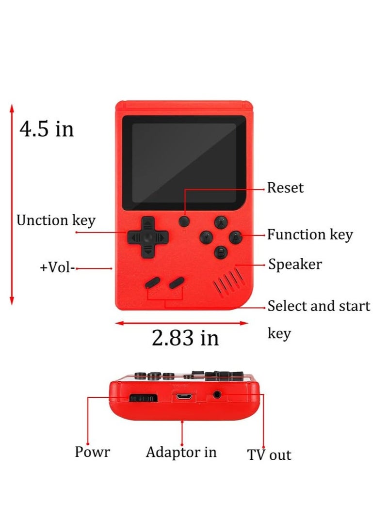Portable Retro Gaming Console with 500 Built-In Games, Dual Player Mode, TV-Out Support & Included Controller – Handheld System with HDMI Connectivity for Home and Travel