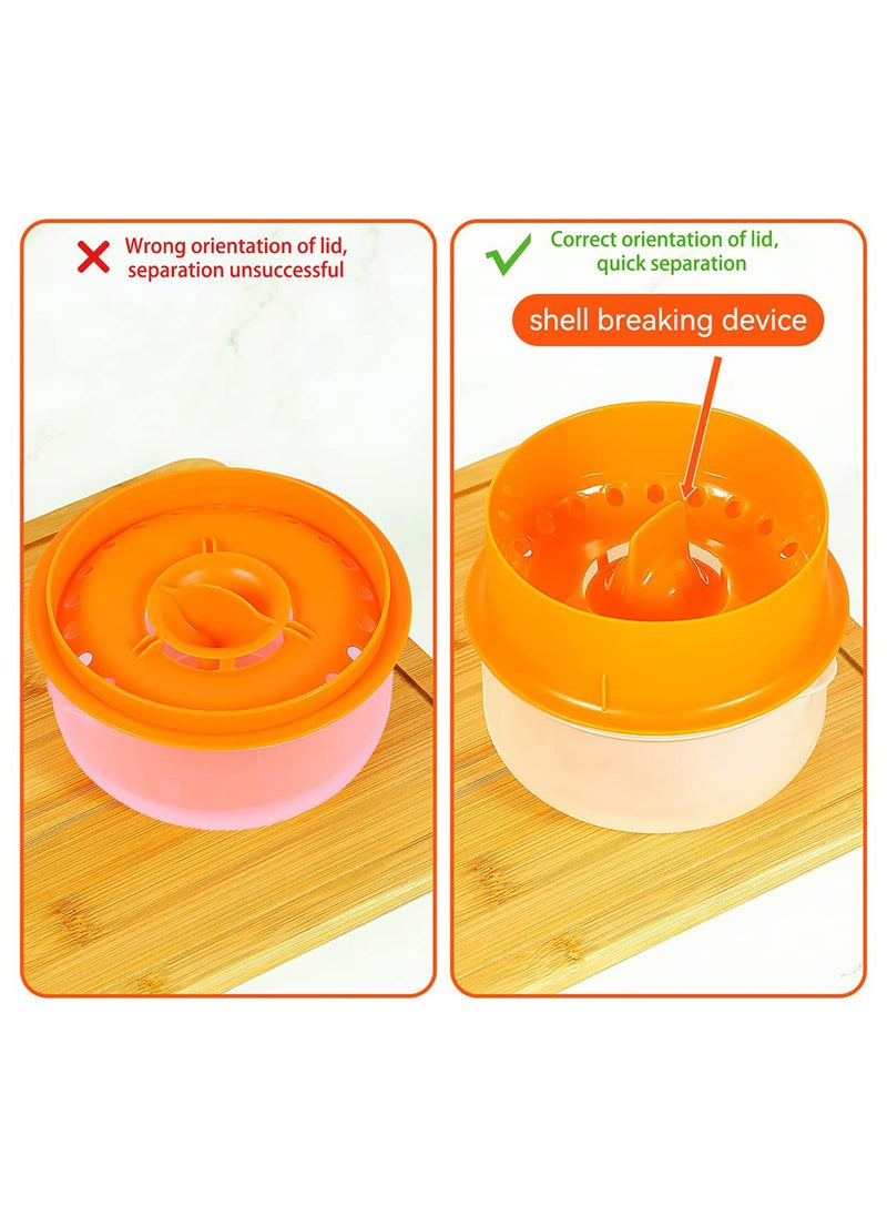 Egg White Separator Eggs Yolk Separators Multi-Eggs White Yolk Filter 5-6 Eggs Divider,Saves Time Chicken Baking Tools,Orange