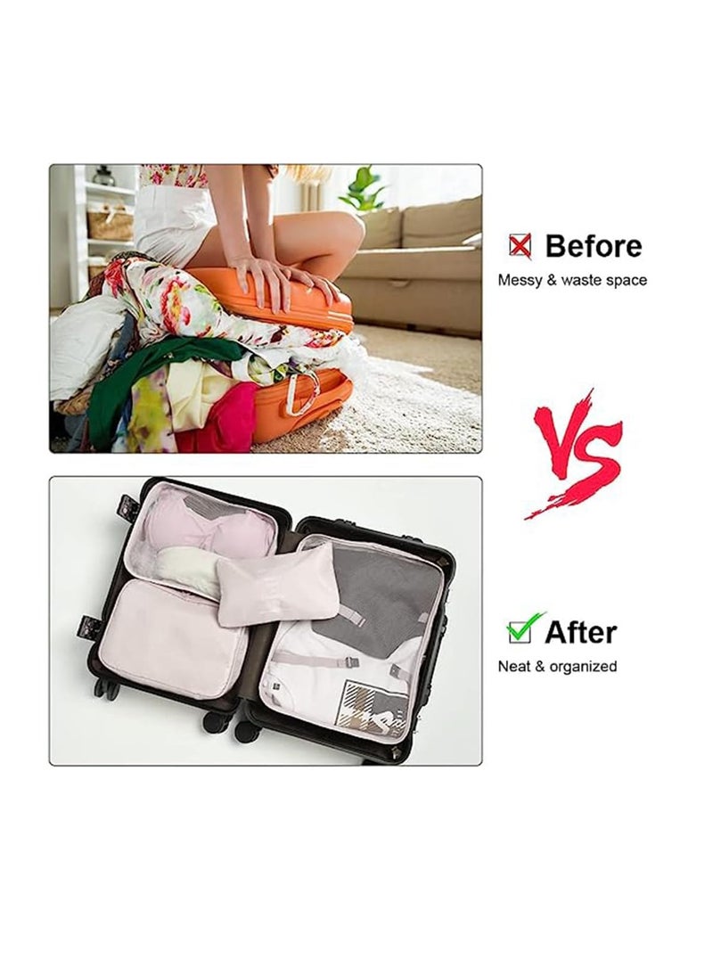 8 Pcs Storage Bag, Suitcase Travel Storage Bag, Lightweight Travel Essential Bag, With Large Toiletries Bag, Suitable For Clothes, Shoes, Cosmetics And Toiletries