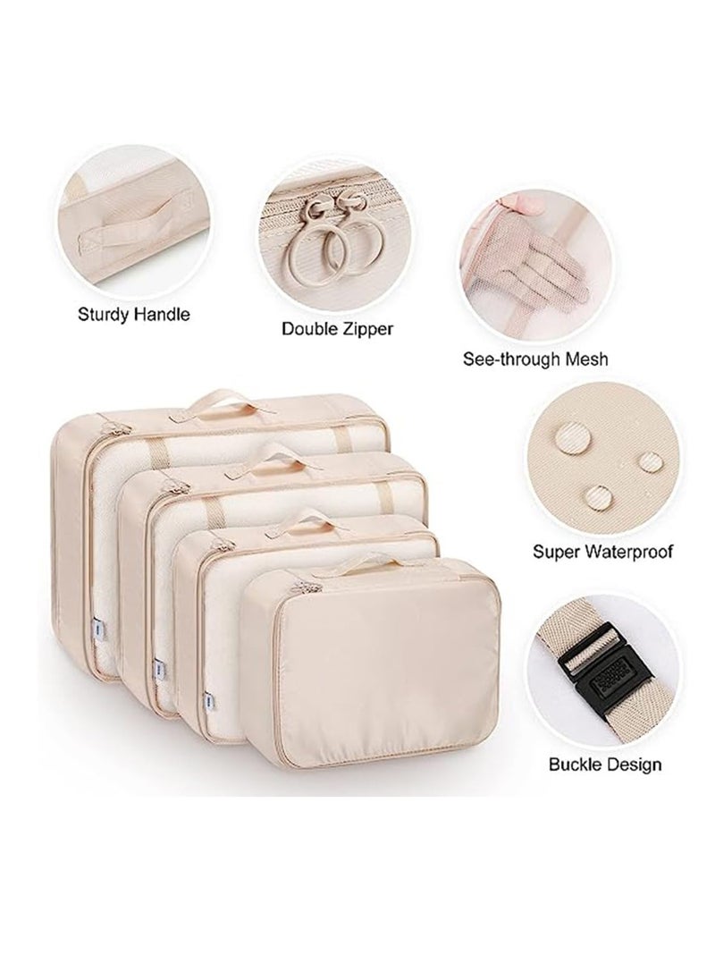 8 Pcs Storage Bag, Suitcase Travel Storage Bag, Lightweight Travel Essential Bag, With Large Toiletries Bag, Suitable For Clothes, Shoes, Cosmetics And Toiletries