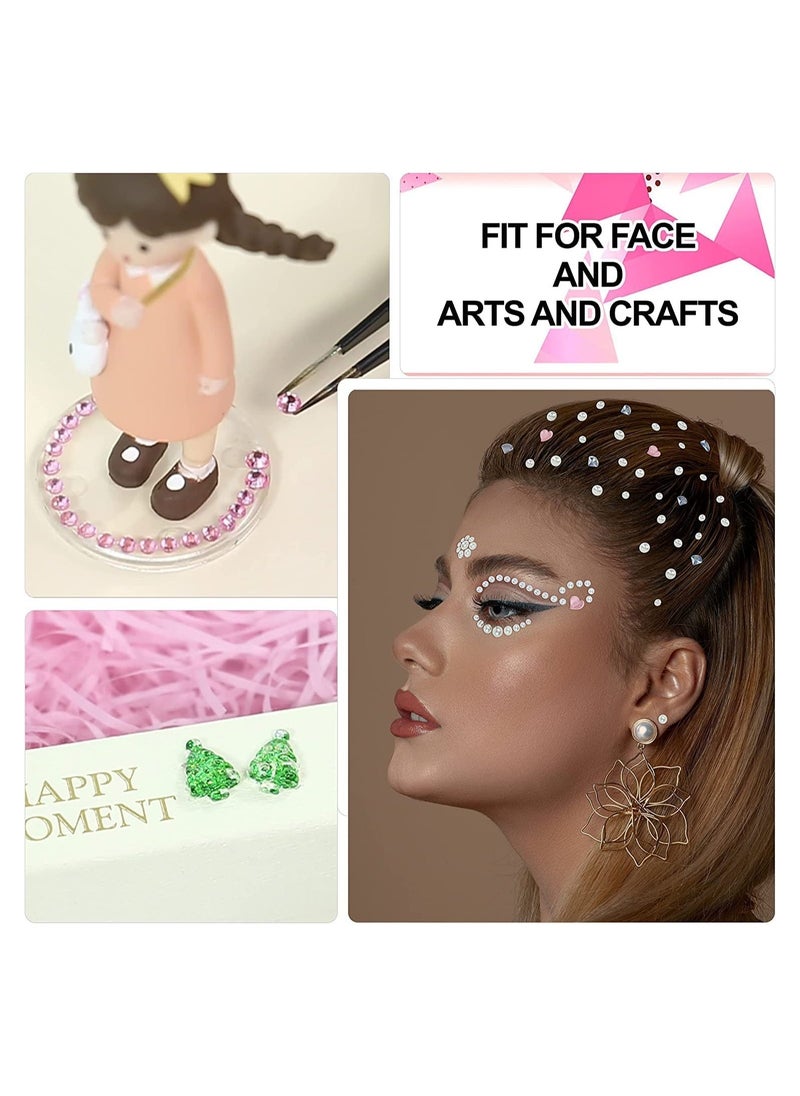 Face Gems 8 Sets Face Jewels Stick On Mardi Gras Outfit Accessories For Women Eyeshadow Nail Hair Gems Rhinestones Stickers Face Glitter Body Markers For Makeup