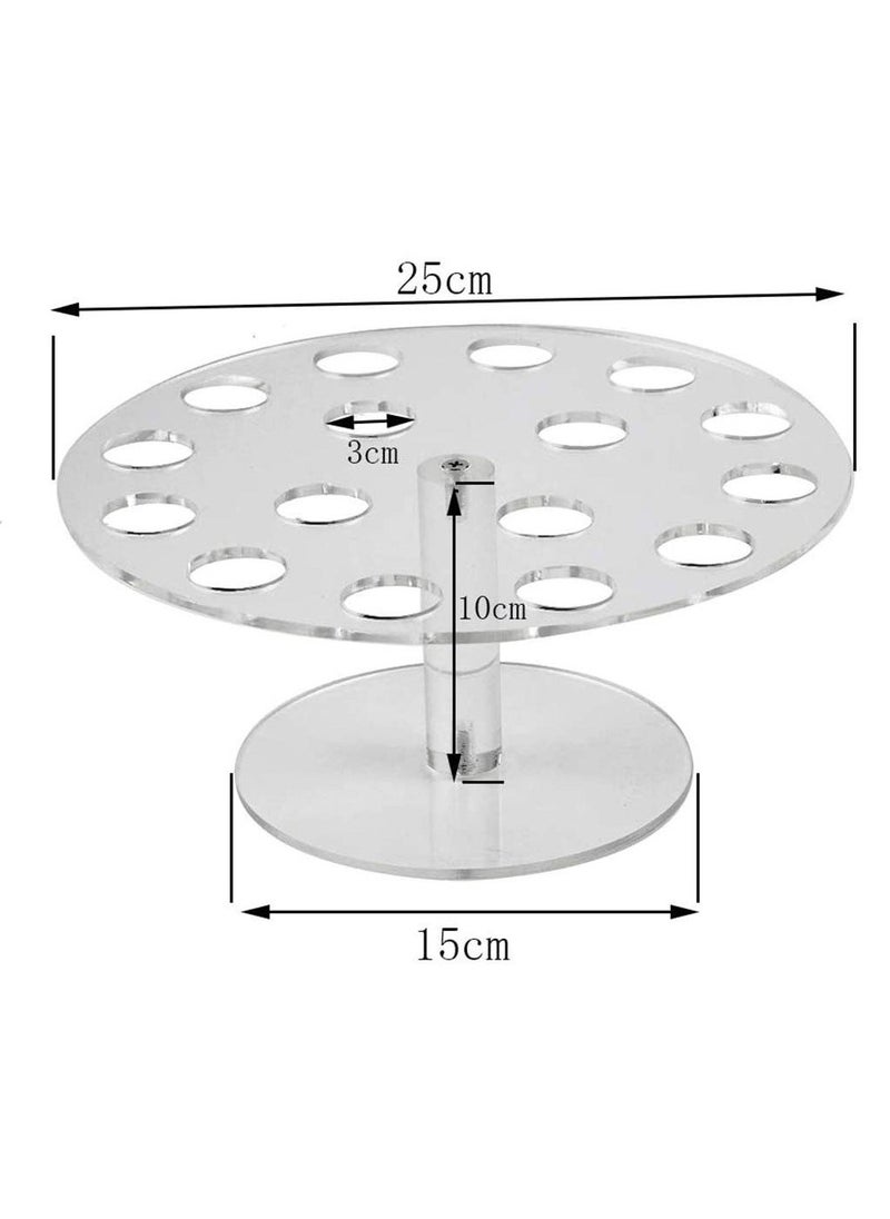 Ice Cream Cone Holder Stand with 16 Holes, Ice Cream Cone Display Stand Holder, Cupcake Stand, Clear Acrylic Cone Display Stand Weddings Baby Showers Birthday Parties Anniversaries