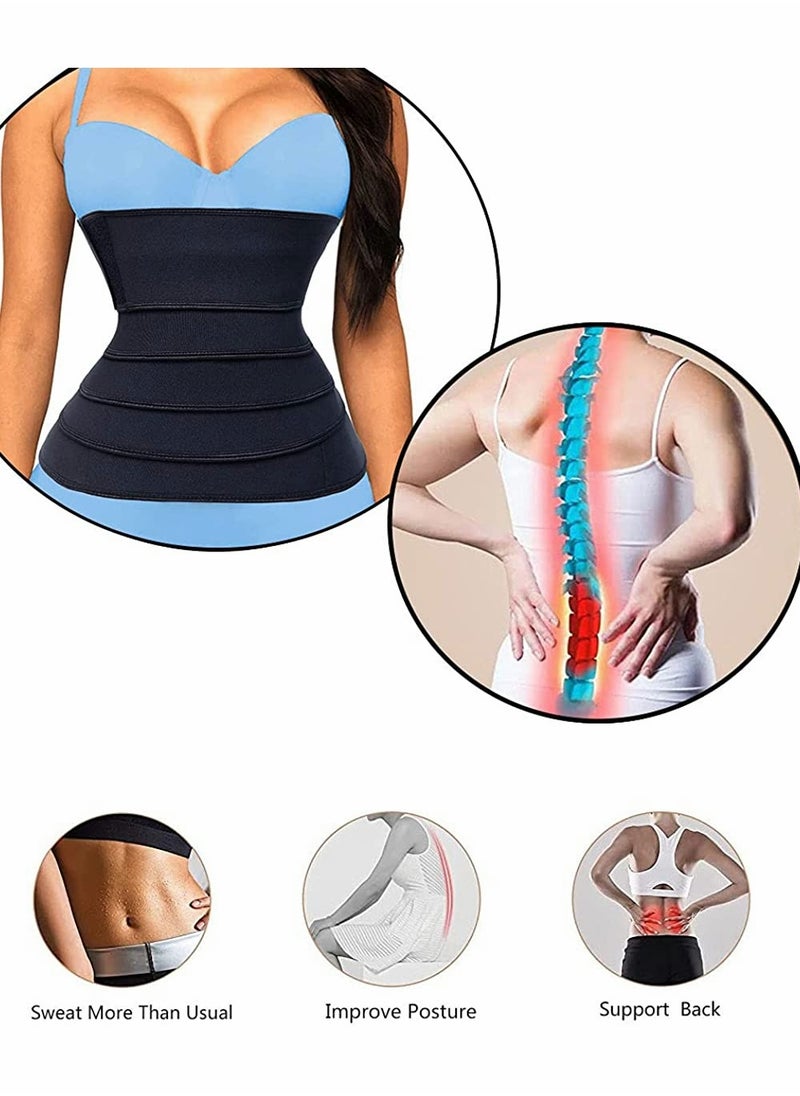 Waist Belt, Wrap Waist Trainer for Women, Tummy Wrap Waist Trimmer Belt Slimming Body Shaper