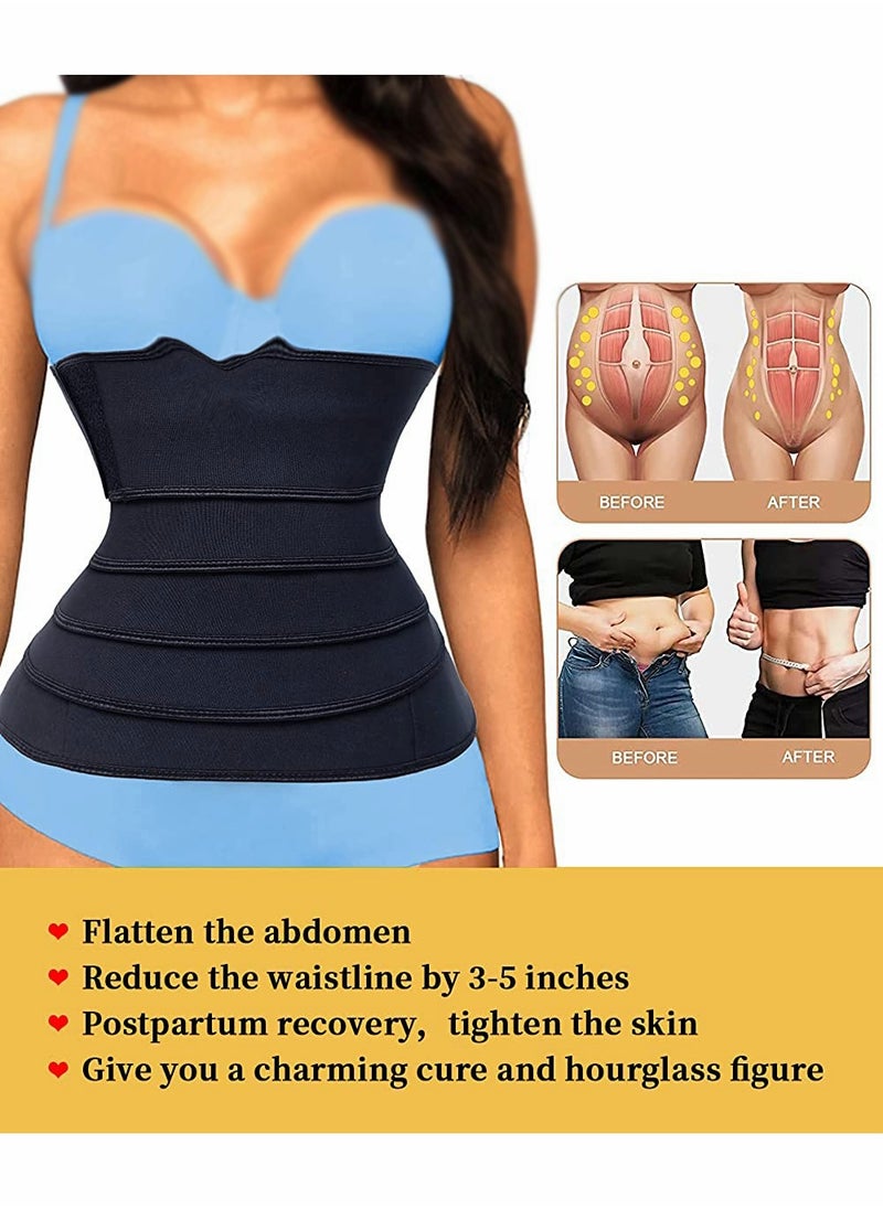 Waist Belt, Wrap Waist Trainer for Women, Tummy Wrap Waist Trimmer Belt Slimming Body Shaper