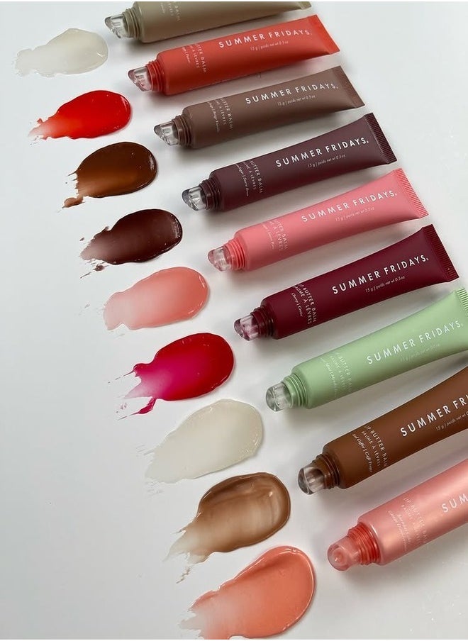Summer Fridays Lip Butter Balm - Conditioning Lip Mask and Lip Balm for Instant Moisture, Shine and Hydration - Sheer-Tinted, Soothing Lip Care - Brown Sugar - Sheer Nude  (.5 Oz/15g)