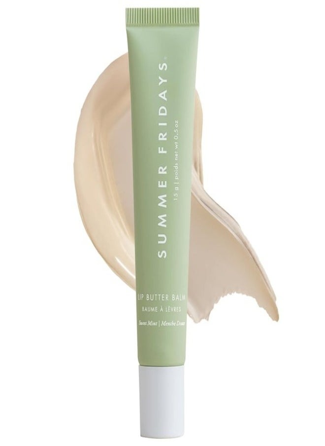 SUMMER FRIDAYS Lip Butter Balm - Hydrating & Shiny Lip Treatment, Sweet Mint 15g