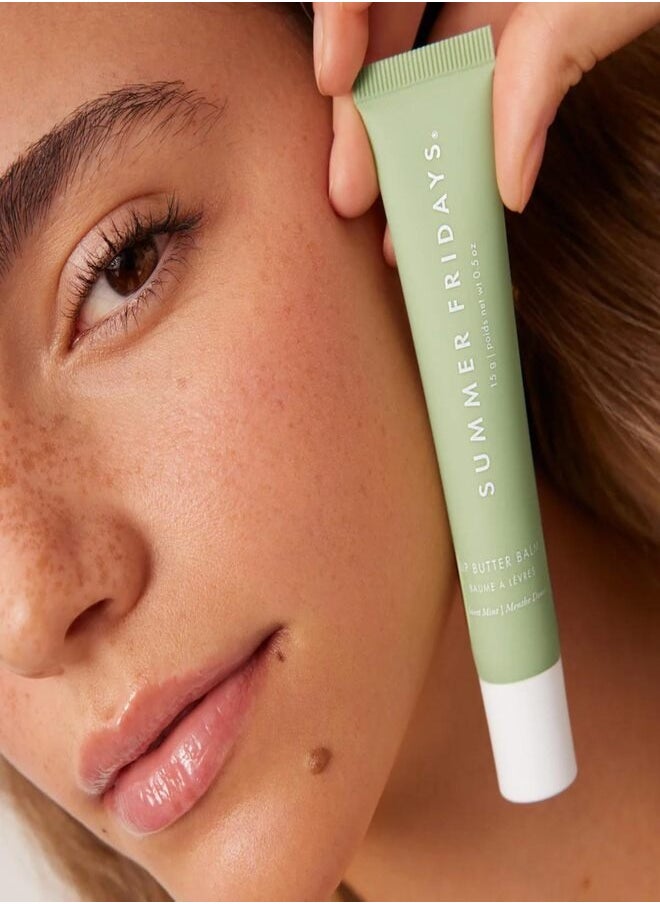 SUMMER FRIDAYS Lip Butter Balm - Hydrating & Shiny Lip Treatment, Sweet Mint 15g