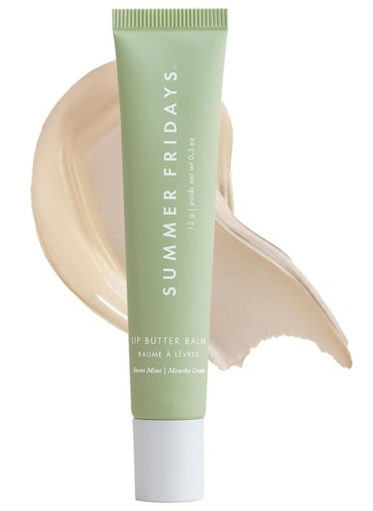 SUMMER FRIDAYS Lip Butter Balm - Hydrating & Shiny Lip Treatment, Sweet Mint 15g