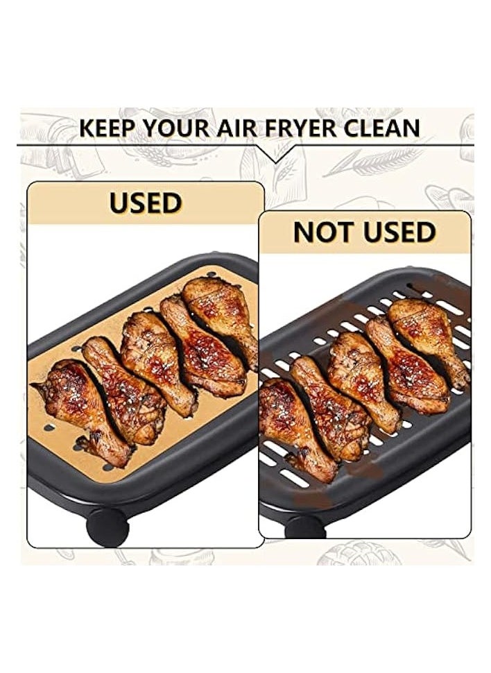 Ninja Foodi Dual Air Fryer Accessory Set - 100-Piece Kit with Non-Stick Parchment Paper Liners for Ninja