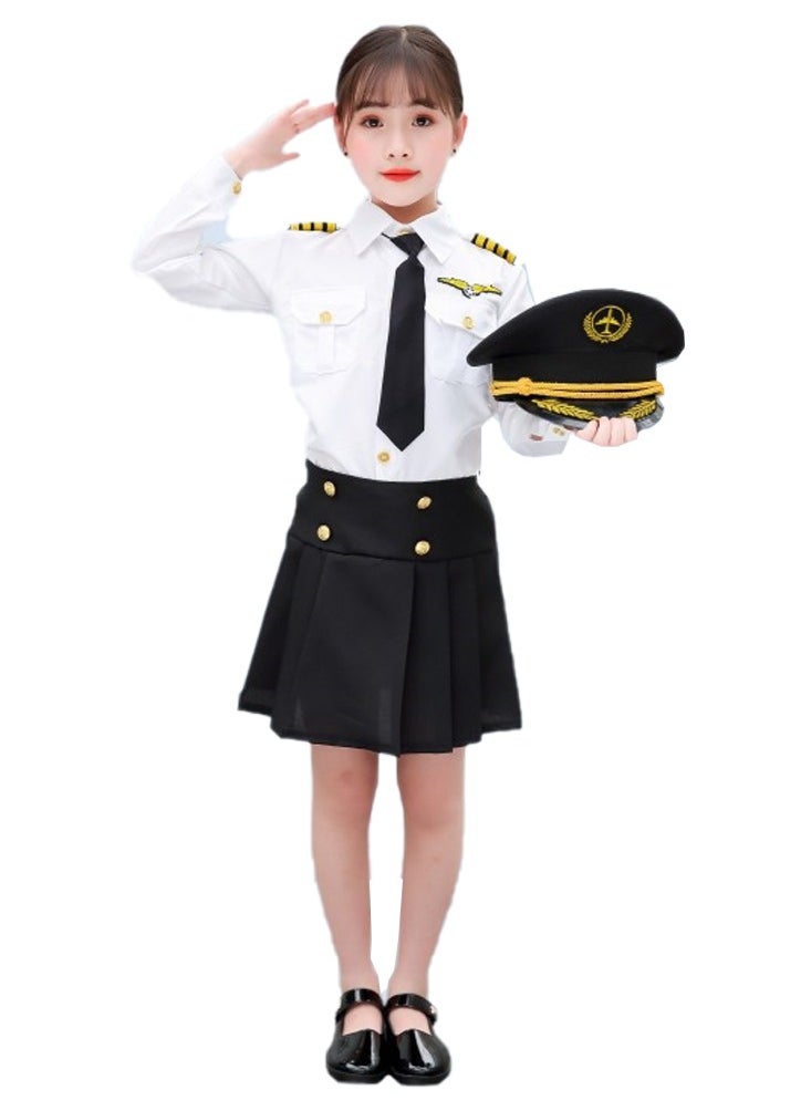 Airline Pilot Costume for Kids Airline Captain Uniform for Career Day Dress Up