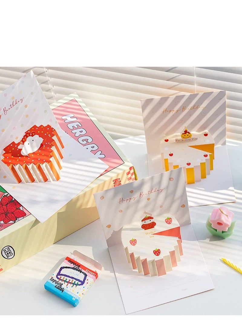 6 Birthday Cards Pop Up Birthday Cards for Women and Kids, 3D Assorted Birthday Cards with Envelopes for Birthday Anniversary Wedding Mother's Day Boy Girl Friends Gift