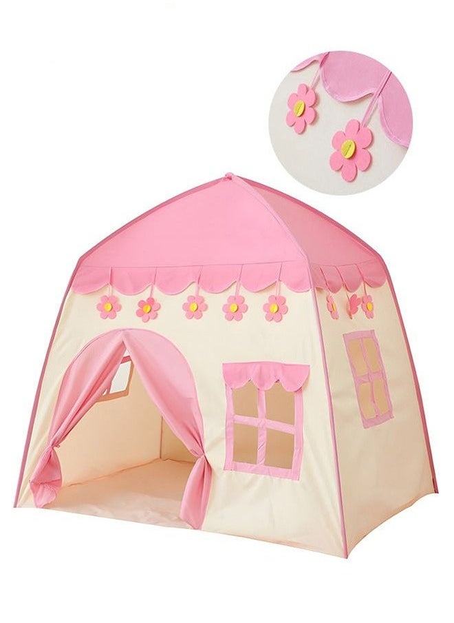 Kids Tent Indoor or Outdoor Toddler Tent with Several Windows for Boys Girls Gift Suitable 3-4 person Large Kids Playhouse Tent Toys Pink