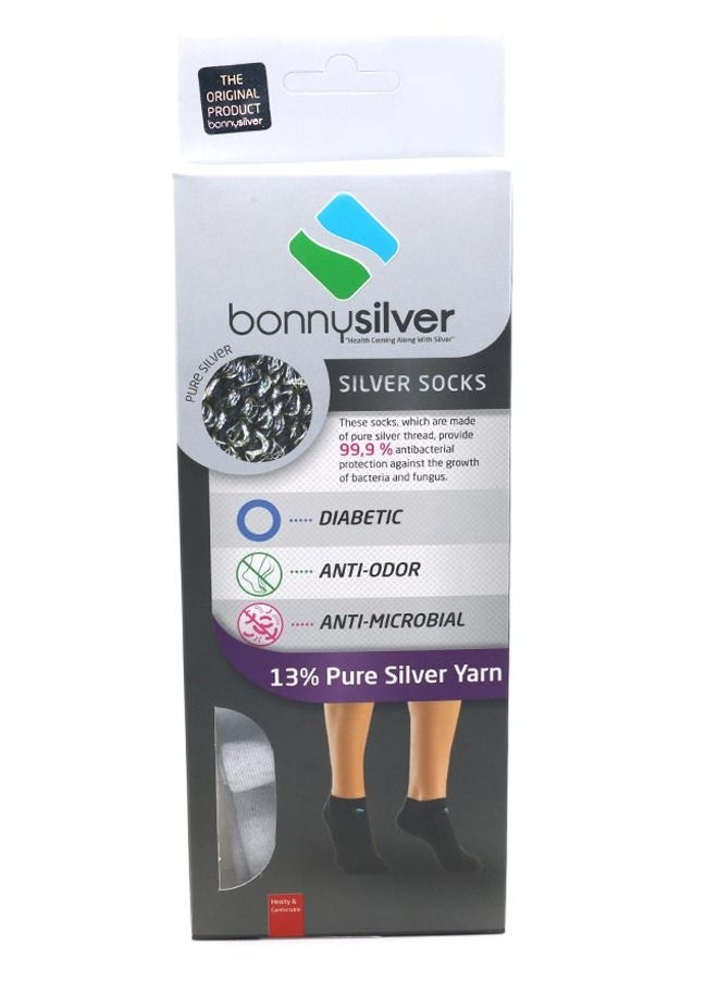 Silver Sneaker Socks