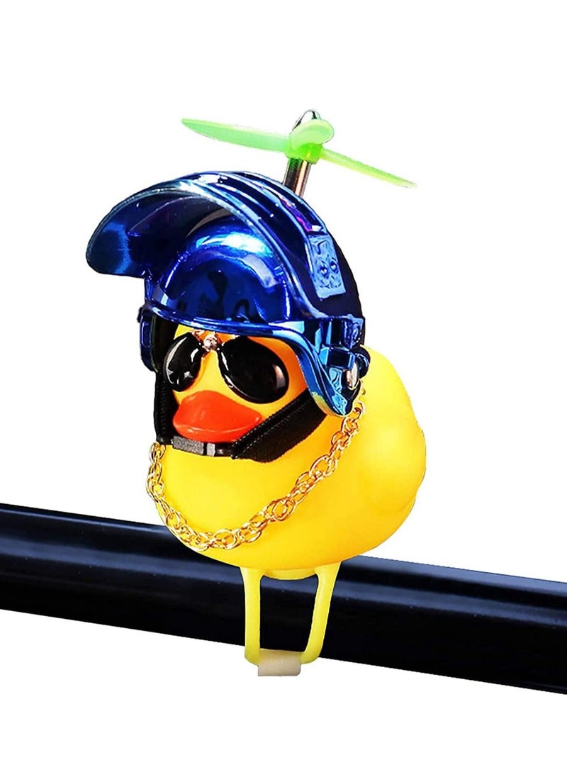 Luminous Three Level Head Bamboo Dragonfly Helmet, Bicycle Light, Local Duck Rubber, Duck Toy Car Ornaments, Yellow Duck Car Dashboard, Decorations Squeeze Duck Bicycle Horns 3 Colors