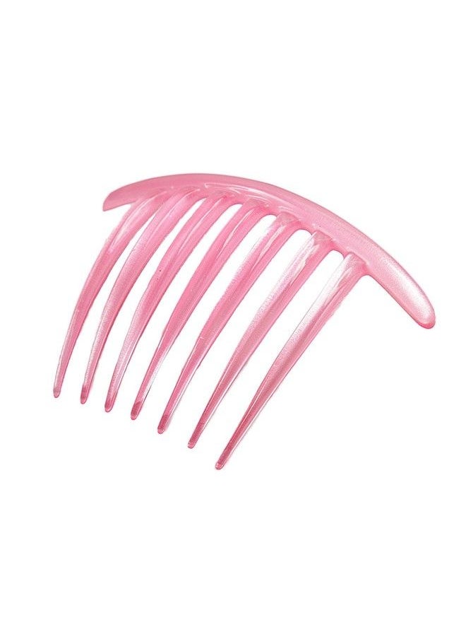 French Hand Painted Twist Comb Satin Pink