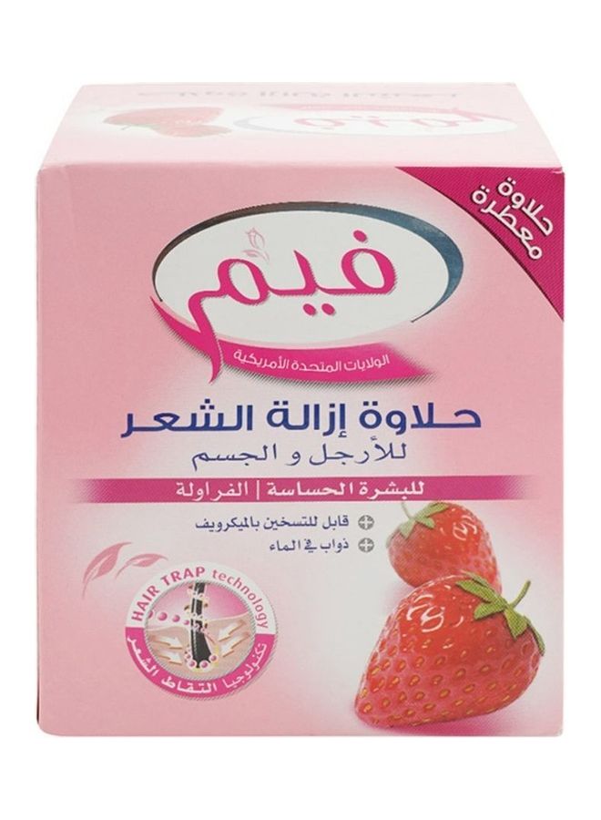 Strawberry Scent Hair Removal Wax For Legs And Body Pink/Multicolor 50grams