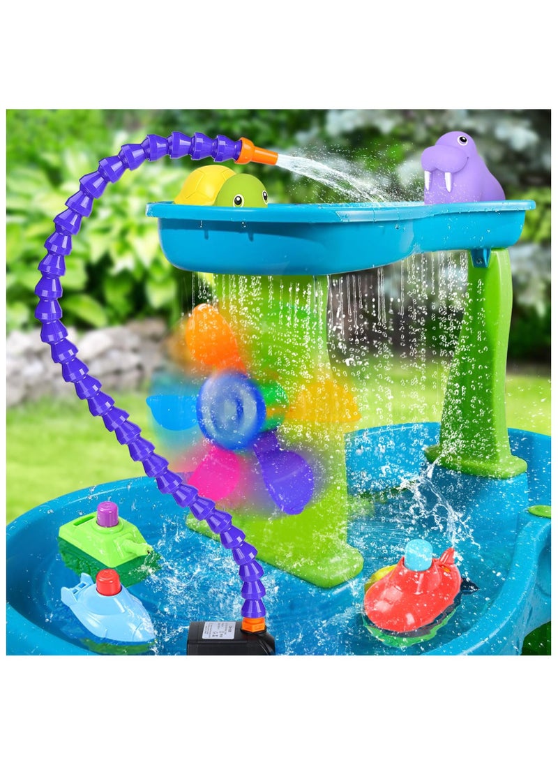 Water Table Pump - Kids Water Table Accessories Fit for Step2, Pump for Water Table with Super Suction Cup 10FT Long Waterproof Cord, Easy to Use, Safe Fun Summer Outdoor Water Game Toys for Kids