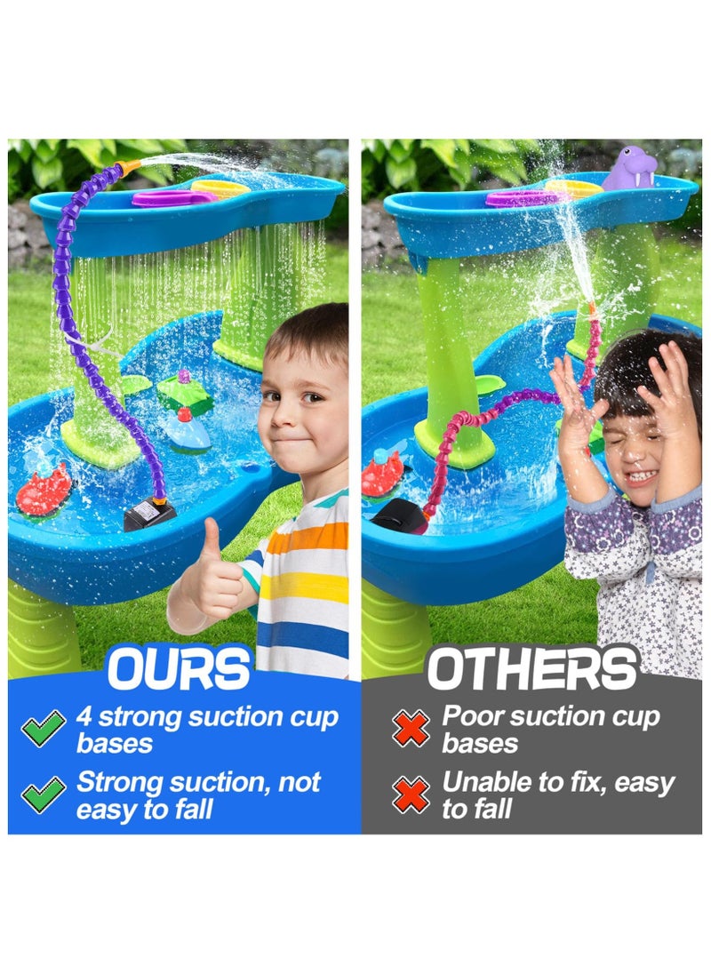 Water Table Pump - Kids Water Table Accessories Fit for Step2, Pump for Water Table with Super Suction Cup 10FT Long Waterproof Cord, Easy to Use, Safe Fun Summer Outdoor Water Game Toys for Kids