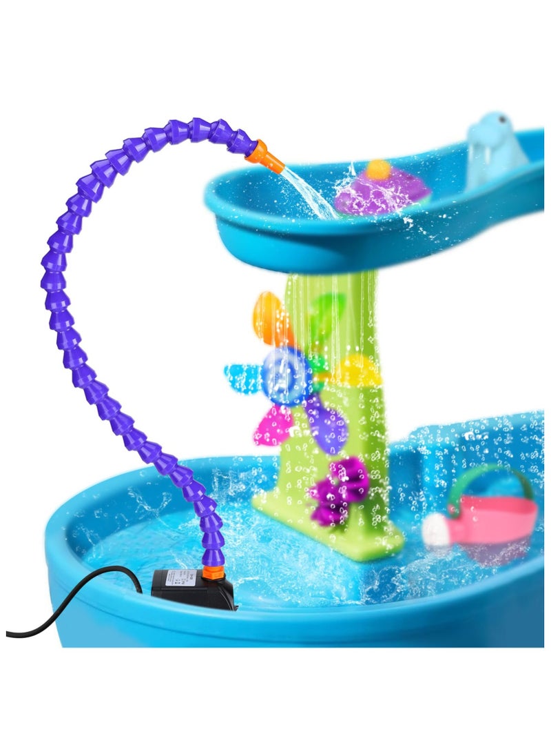 Water Table Pump - Kids Water Table Accessories Fit for Step2, Pump for Water Table with Super Suction Cup 10FT Long Waterproof Cord, Easy to Use, Safe Fun Summer Outdoor Water Game Toys for Kids