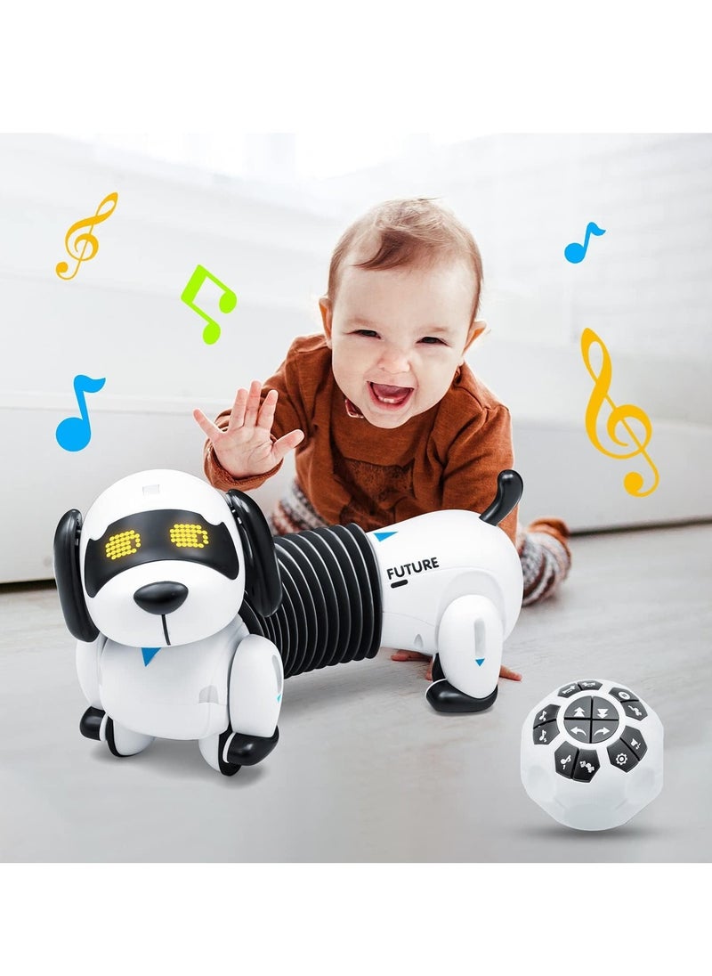 Robot Dog Remote Control Dachshund Dog Toy RC Interactive Smart Robotic Puppy Walking, Dancing, Following, Singing Programmable Electronic Pets with Sound, Gift for Boys Girls Above 3