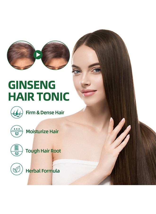 Natural Herbs Ginseng Essence Moisturizing Hair Mist, Rapid Growth Hair Treatment 7 Day Hair Growth Serum Essence Oil Regrow, for Women & Men 100ML