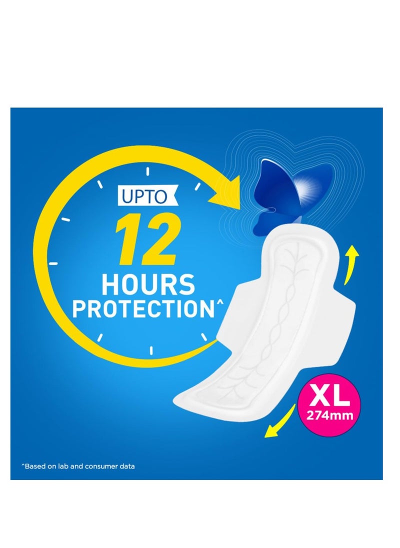 Stayfree Secure xl | 40 Pads | Cottony Soft Sanitary Pads for Women | With leakLock Technology | Odour Control | Absorbs upto 100% fluid | Up to 12 Hours of Protection |