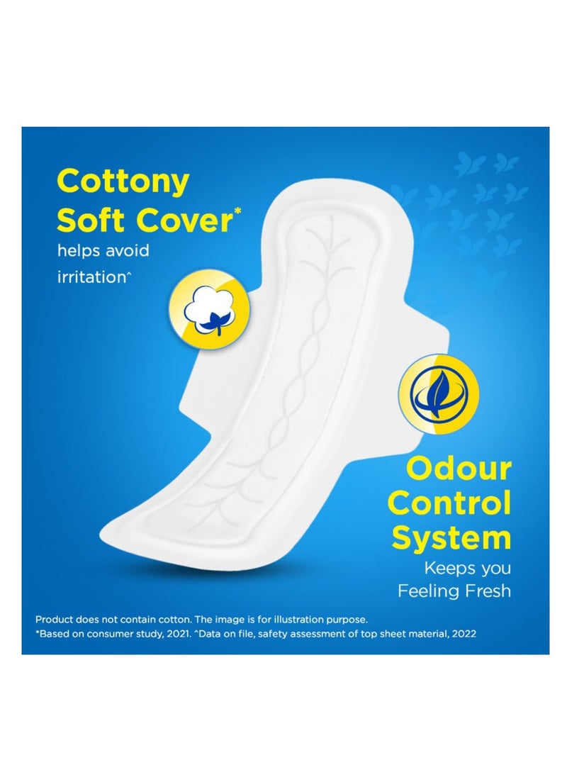 Stayfree Secure xl | 40 Pads | Cottony Soft Sanitary Pads for Women | With leakLock Technology | Odour Control | Absorbs upto 100% fluid | Up to 12 Hours of Protection |