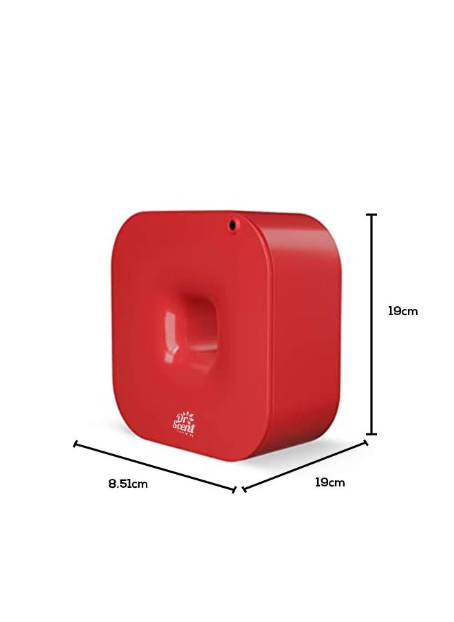 Dr Scent Diffuser Machine Scope - Coverage up to 300 Square Meters - Aromatherapy, Essential Oil and Fragrance Machine with Adjustable Settings (Red)