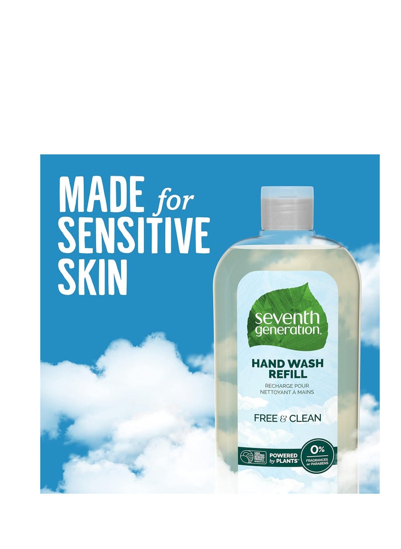 Seventh Generation Hand Soap Refill, Free & Clear Unscented, 24 oz, 3 pack (Packaging May Vary)