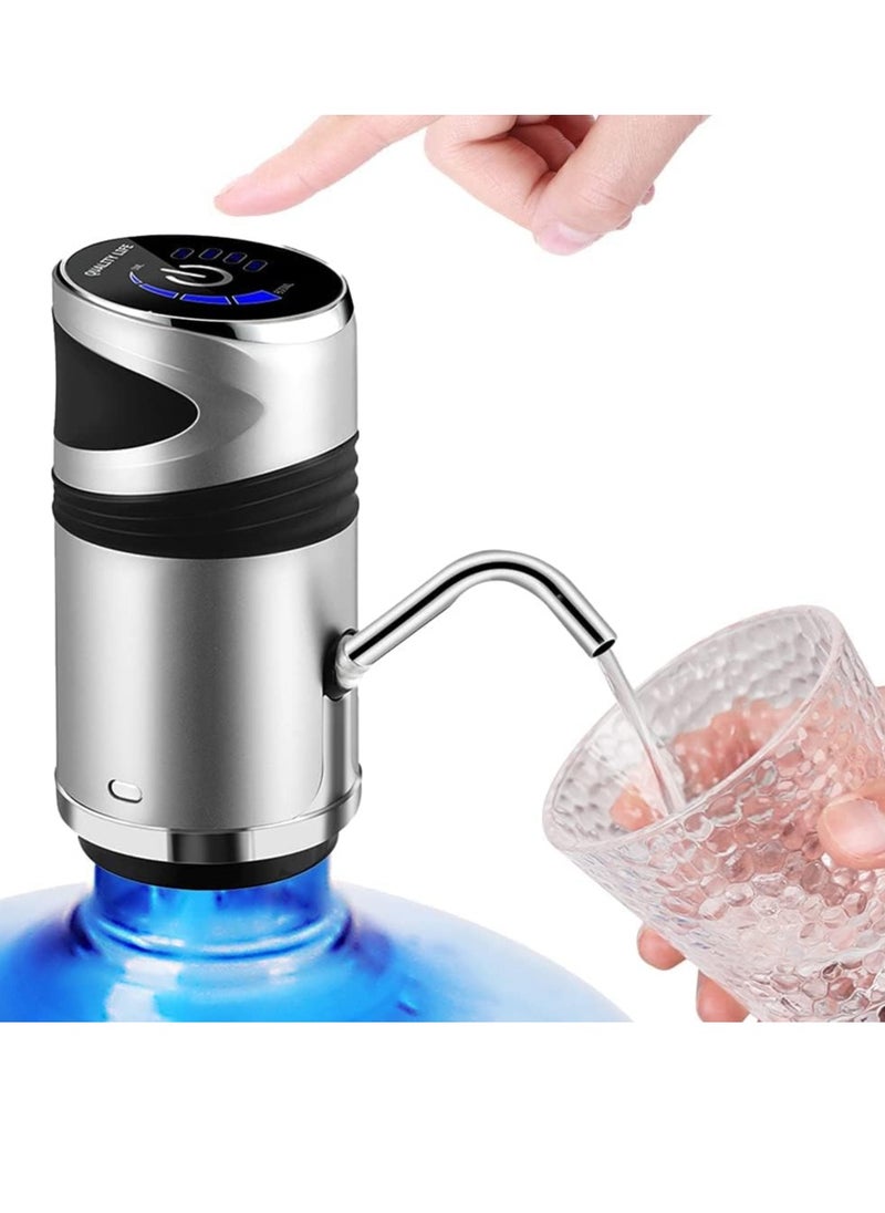 Water Dispenser, 5 Gallon Water Dispenser, Smart Drinking Water Jug Pump Electric Touch Screen Automatic Water Pump Dispenser Switch with Child Lock for Camping Kitchen Office Kitchen, Workshop