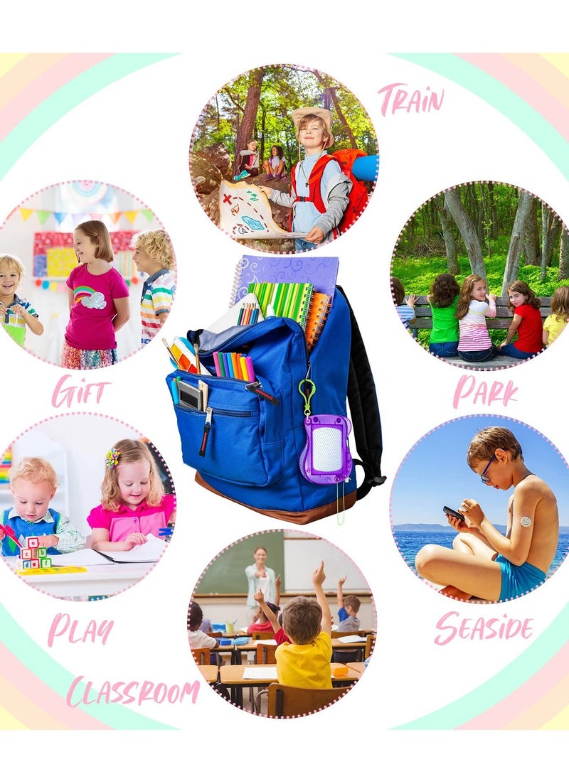 Mini Magnetic Drawing Boards, 8 Pieces Doodle Boards Backpack Keychain Clip Drawing Boards Erasable Sketch Pad for Kids Art Supplies Party Favors Goodie Bag Filler