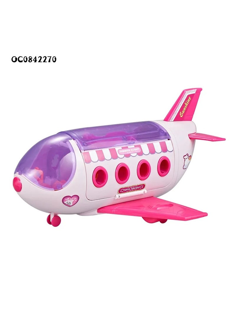 Fashion Travel Plane Playset – My First Travel Adventure Toy with Accessories for Kids | Luxury Plane Role Play with Dolls, Outfits, Furniture, and More | Perfect Gift for Kids 3+ | Portable and Engaging Travel Companion