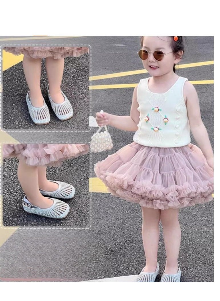 Girl's Crystal Breathable Princess Baotou Sandals