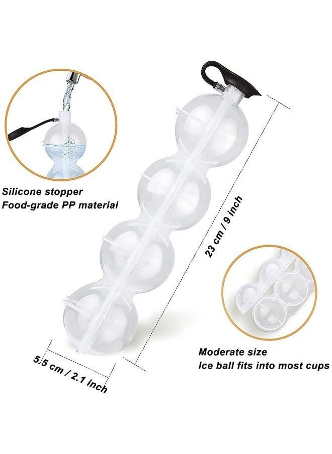 2-Piece 4-Hole Sphere Ice Ball Maker