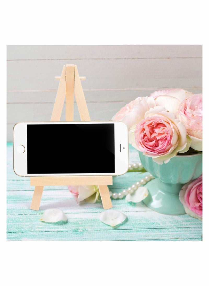 Mini Wooden Easel  Desktop Small Easel Wooden Photo Frame Tripod Digital Oil Painting Display Mini Easel Advertising Display Stand 10 Pieces