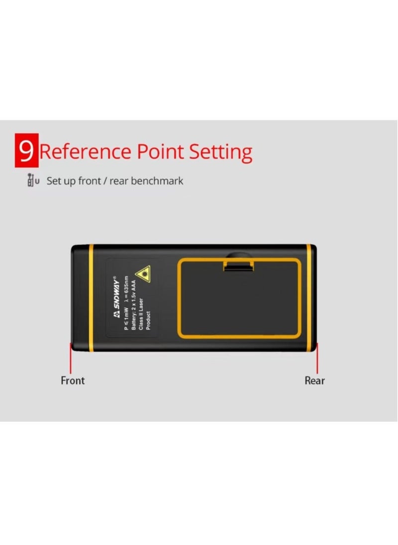 Sndway Laser Distance Meter Digital Trena Laser Tape Range Finder Build Measure Device Electronic Ruler Laser Tape Measure Roulette