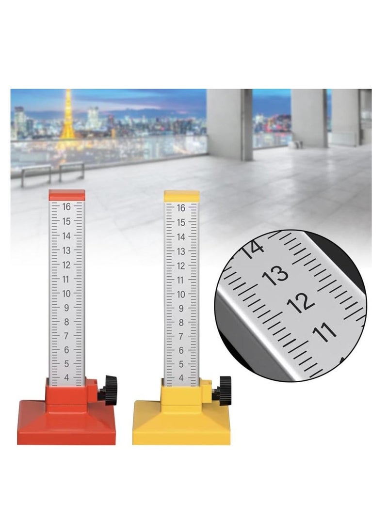 Lay Floor Tile Special Ruler, 2 Pcs Bricklayer Graduated Scale with Double-Sided Clear Scale, Tiling Horizontal Leveling Positioning Ruler, Isometric Ruler for Accurate and Consistent Tile Placement