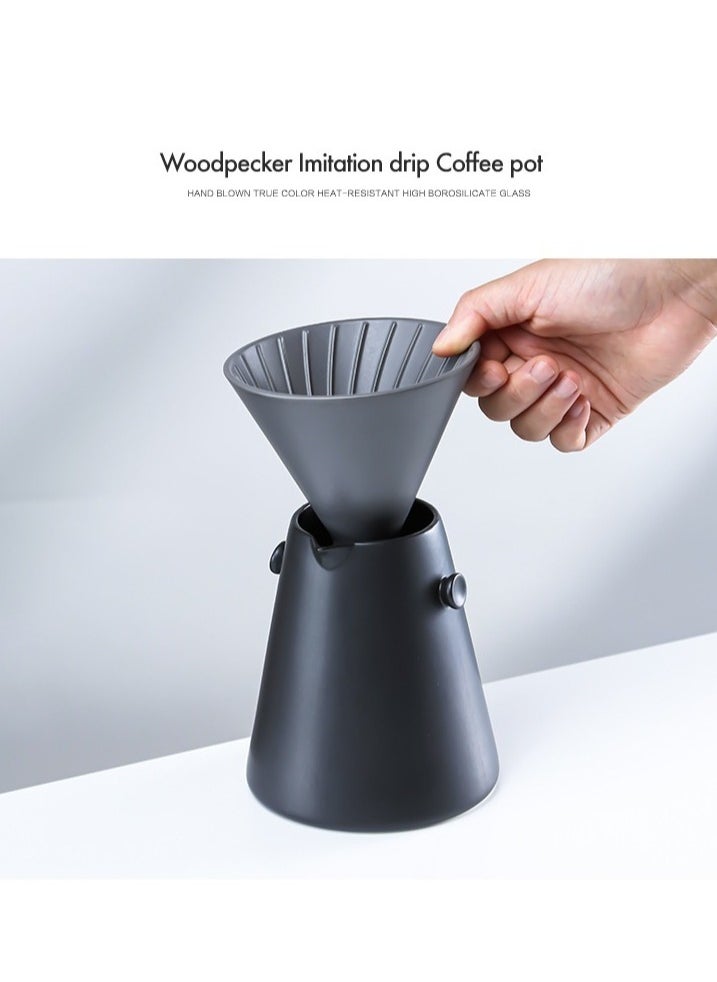 Drip Coffee Filter Cup Set, Home Pour Over Coffee Maker Kit for Fresh Brewed Coffee