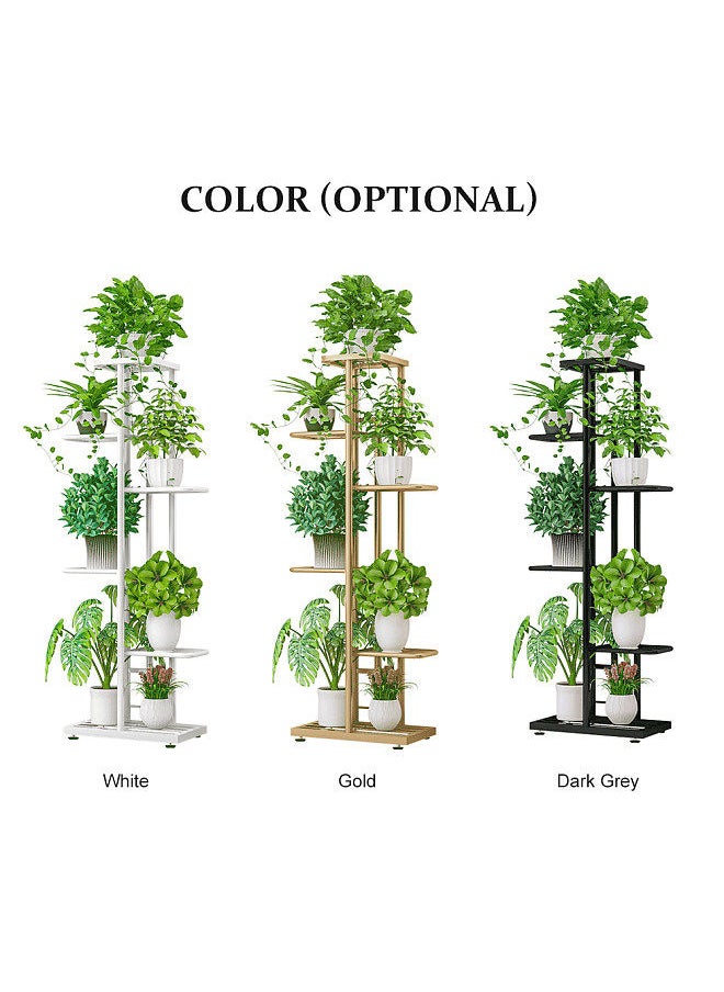 6-Tier Display Shelf, Flower Pots Rack, Plant Stand, Potting Ladder Planter Stand, Heavy Duty Storage Shelving Rack, for Potted Plants