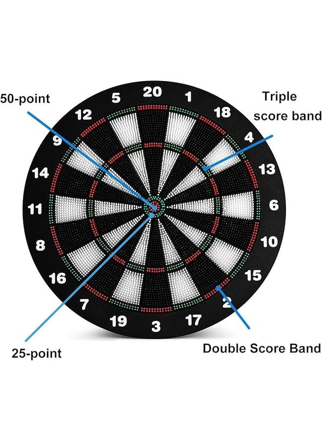 Safety Dart Board Game with 6 Soft Tip Darts Family-Friendly Indoor Leisure Game for Kids & Adults, Perfect for Home, Office, and Party Fun