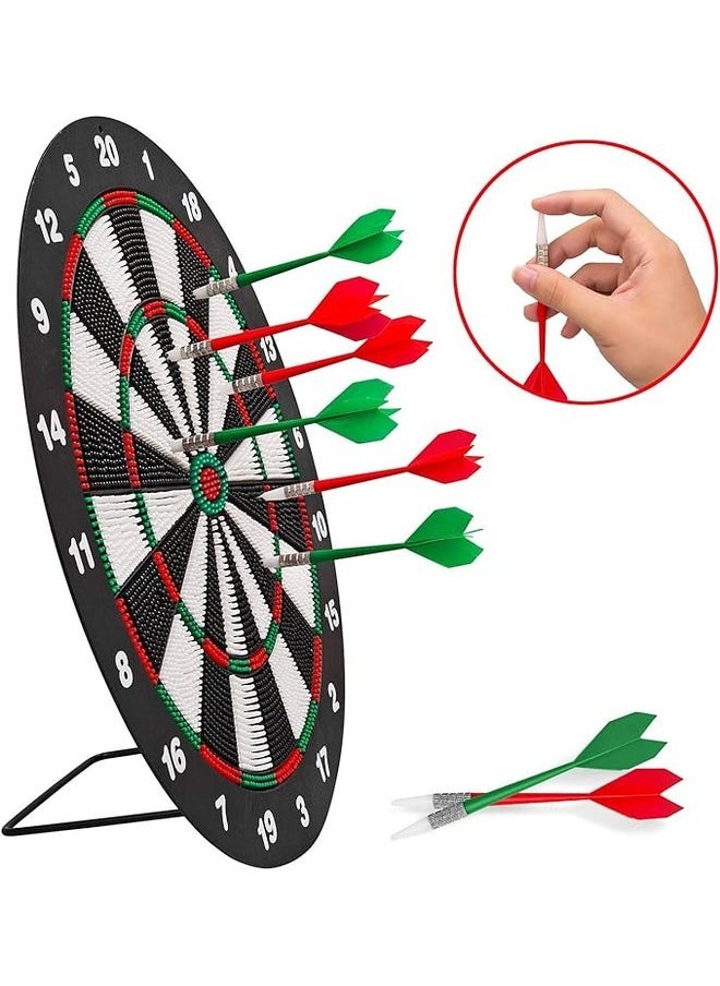 Safety Dart Board Game with 6 Soft Tip Darts Family-Friendly Indoor Leisure Game for Kids & Adults, Perfect for Home, Office, and Party Fun