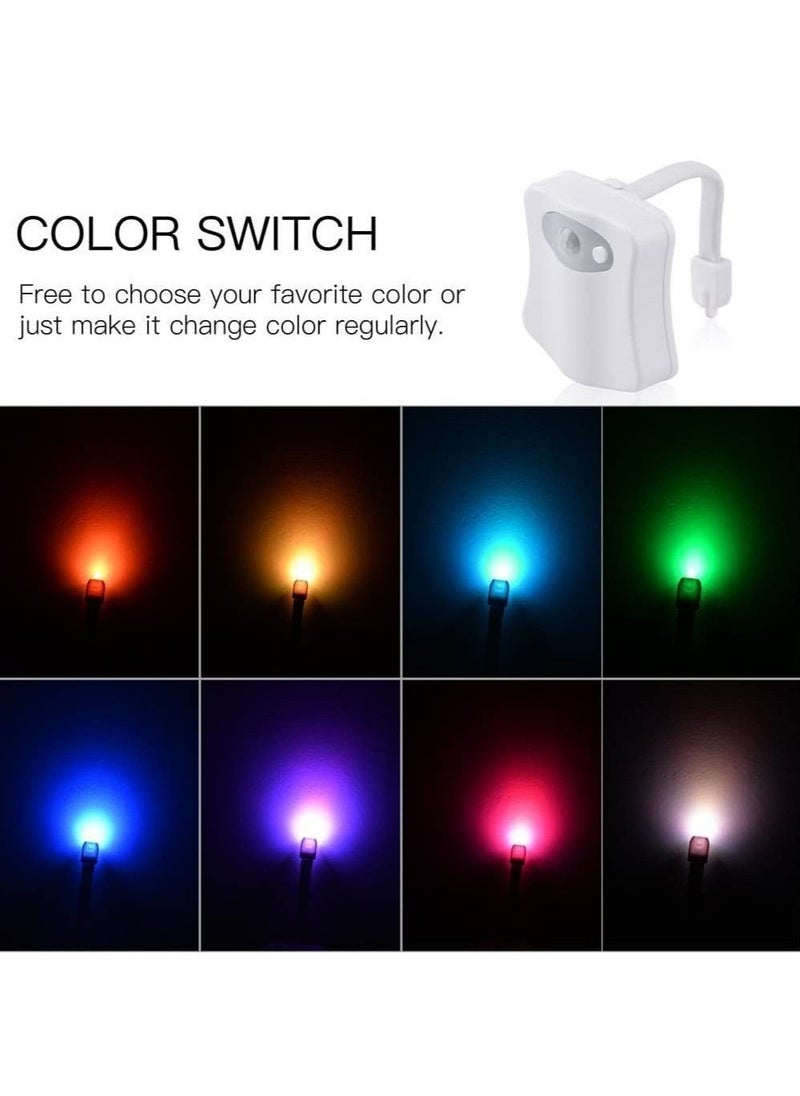 The Original Toilet Night Light Gadget Fun Bathroom Lighting Add on Bowl Seat Motion Sensor Activated LED 9 Color Modes Weird Novelty Funny Birthday Gag Gifts