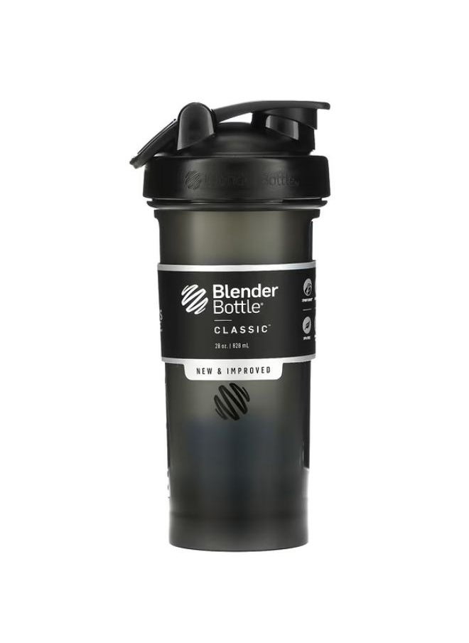 Blender Bottle, Classic with Loop, Black, 28 oz (828 ml)