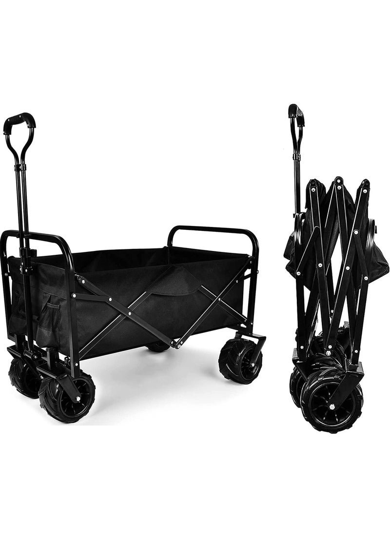 Folding Cart, Foldable Camping Cart, ultifunctional Outdoor Travel Cart, Shopping Cart, Large-Capacity Grocery Cart, Suitable For Garden Outdoor Sports Camping Picnic