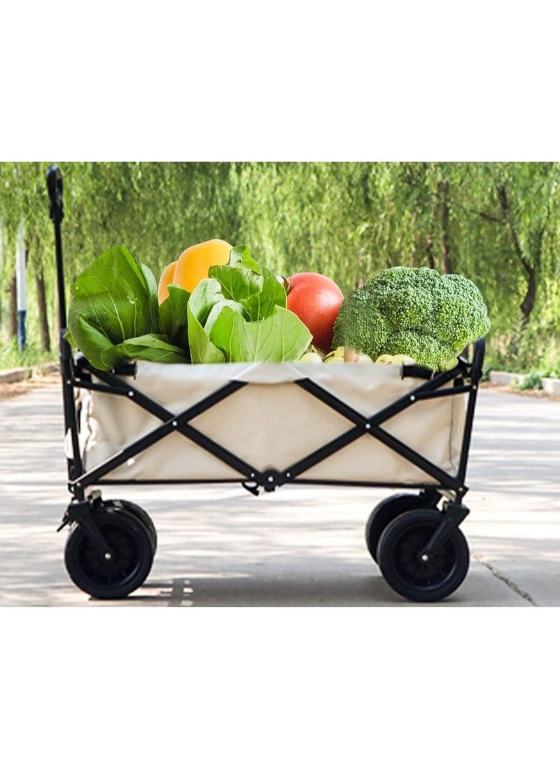 Folding Cart Foldable Camping Cart ultifunctional Outdoor Travel Cart Shopping Cart Large-Capacity Grocery Cart Suitable For Garden Outdoor Sports Camping Picnic