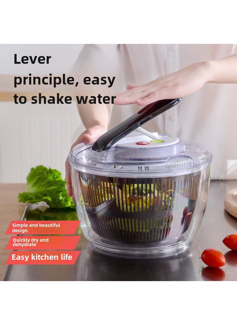 Vegetable dehydrator household salad water washing kitchen vegetable washing and draining basket artifact manual vegetable drying dehydrator wholesale Black