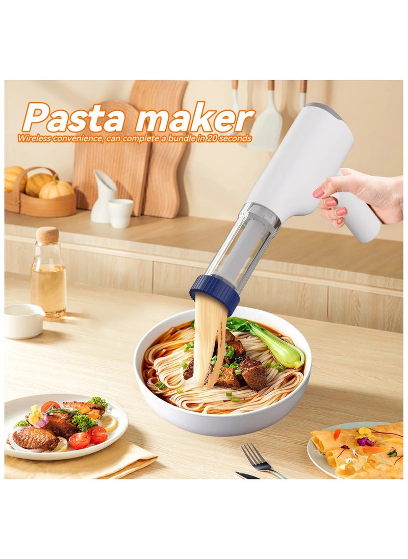 Handheld Electric Noodle Maker, 6 In 1 Cordless Noodle Maker, Portable Noodle Machine for Making Spaghetti Fettuccine Ramen, Automatic Dough Press, Ramen, Home Noodle Roller