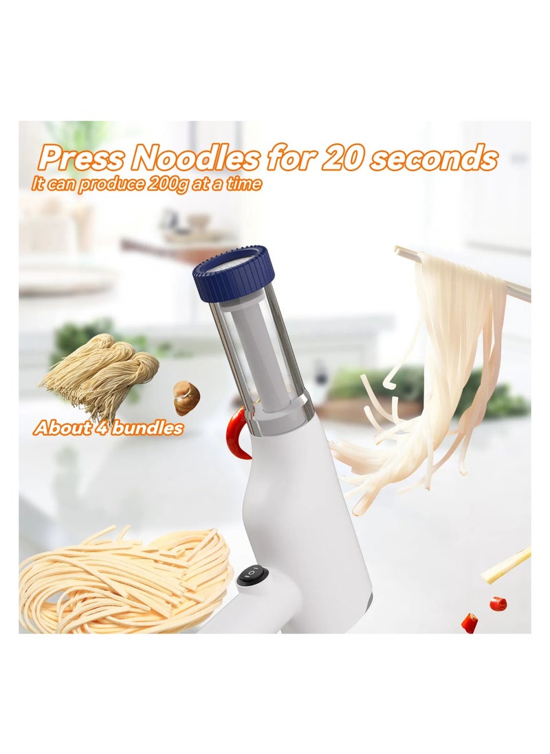 Handheld Electric Noodle Maker, 6 In 1 Cordless Noodle Maker, Portable Noodle Machine for Making Spaghetti Fettuccine Ramen, Automatic Dough Press, Ramen, Home Noodle Roller